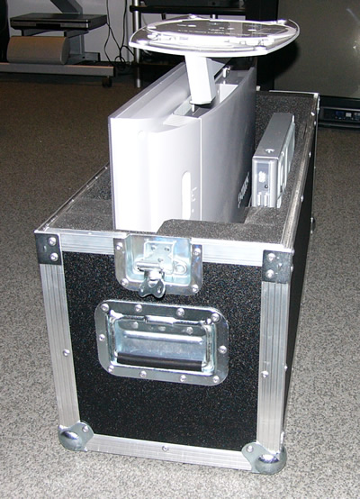 Flightcases LCD en DVD-speler