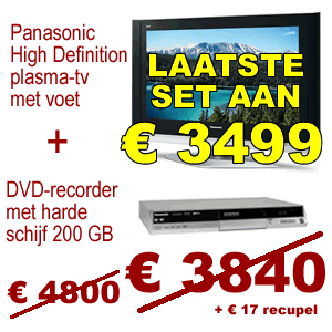 Panasonic plasma-tv en dvd-recorder