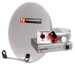 Schotelset TV Vlaanderen digitale tv via satelliet